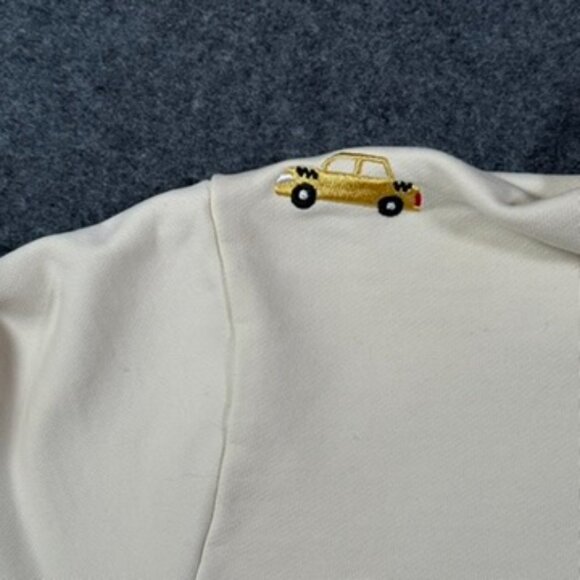 Parke Womens Relaxed Fit Hoodie Sweatshirt French Terry Cream Embroidered Sz XXL - Picture 9 of 15